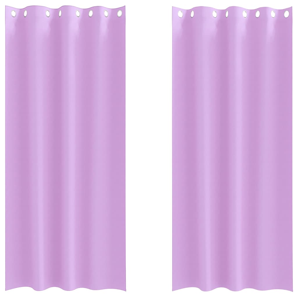 vidaXL Perdele cu perdele 2 pcs Violet Poliester vidaXL Perdele cu perdele 2 pcs Violet Poliester
