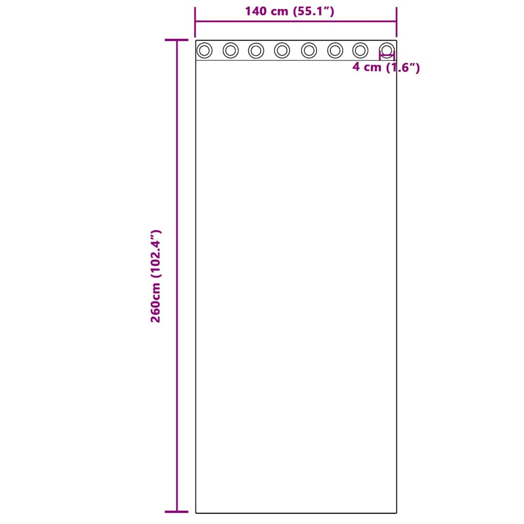 vidaXL Perdele Opaque cu Inel 2 pcs Alb pur 260 x 140 cm Poliester