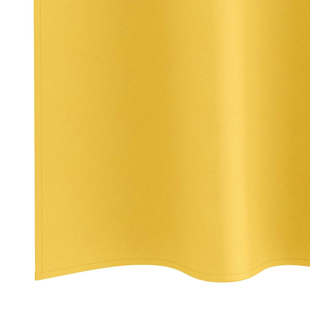 vidaXL Perdele cu perdele 2 pcs galben muștar 175 x 140 cm Poliester