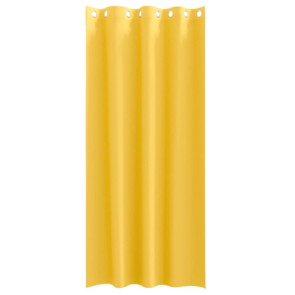 vidaXL Perdele cu perdele 2 pcs galben muștar 260 x 140 cm Poliester