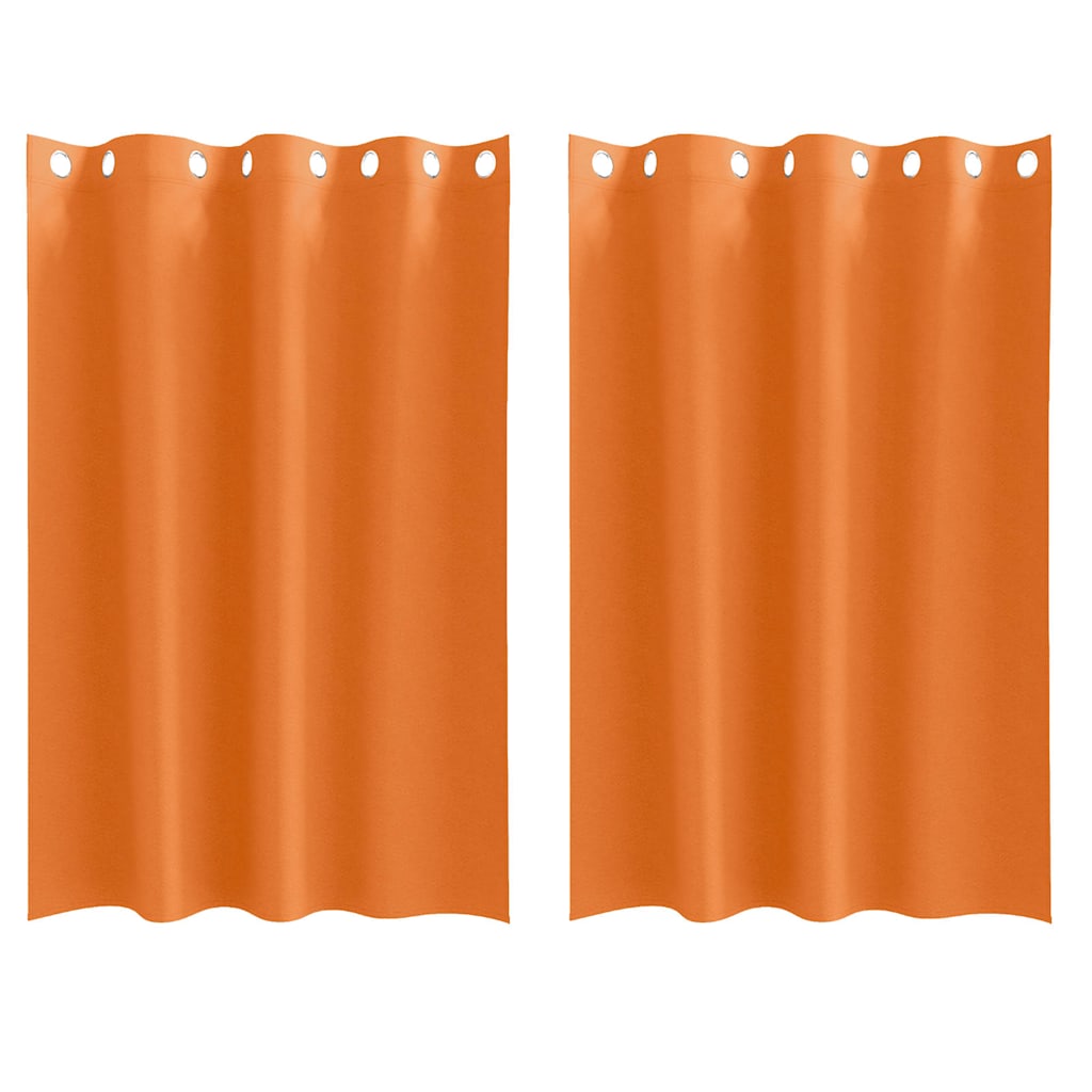 vidaXL Perdele 2 pcs Portocaliu intens 175 x 140 cm Poliester