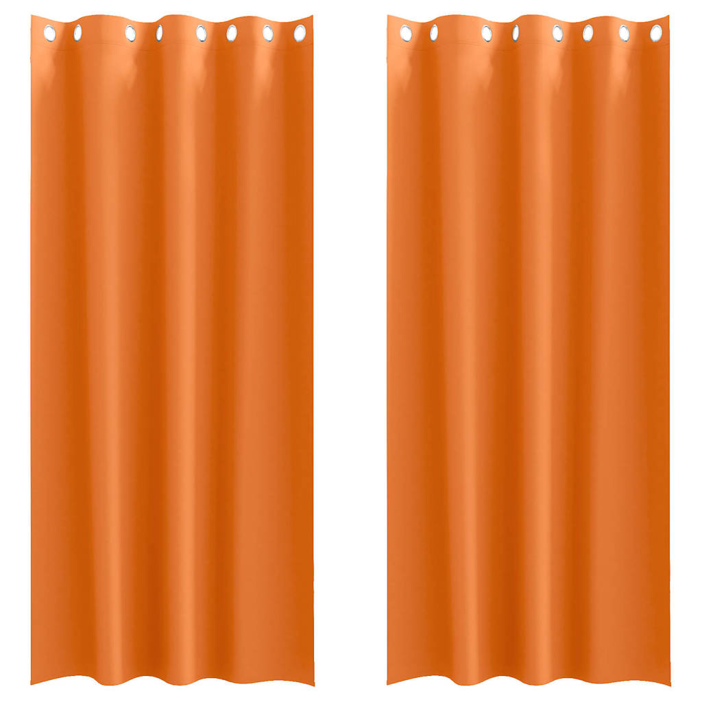 vidaXL Perdele 2 pcs Portocaliu intens 260 x 140 cm Poliester