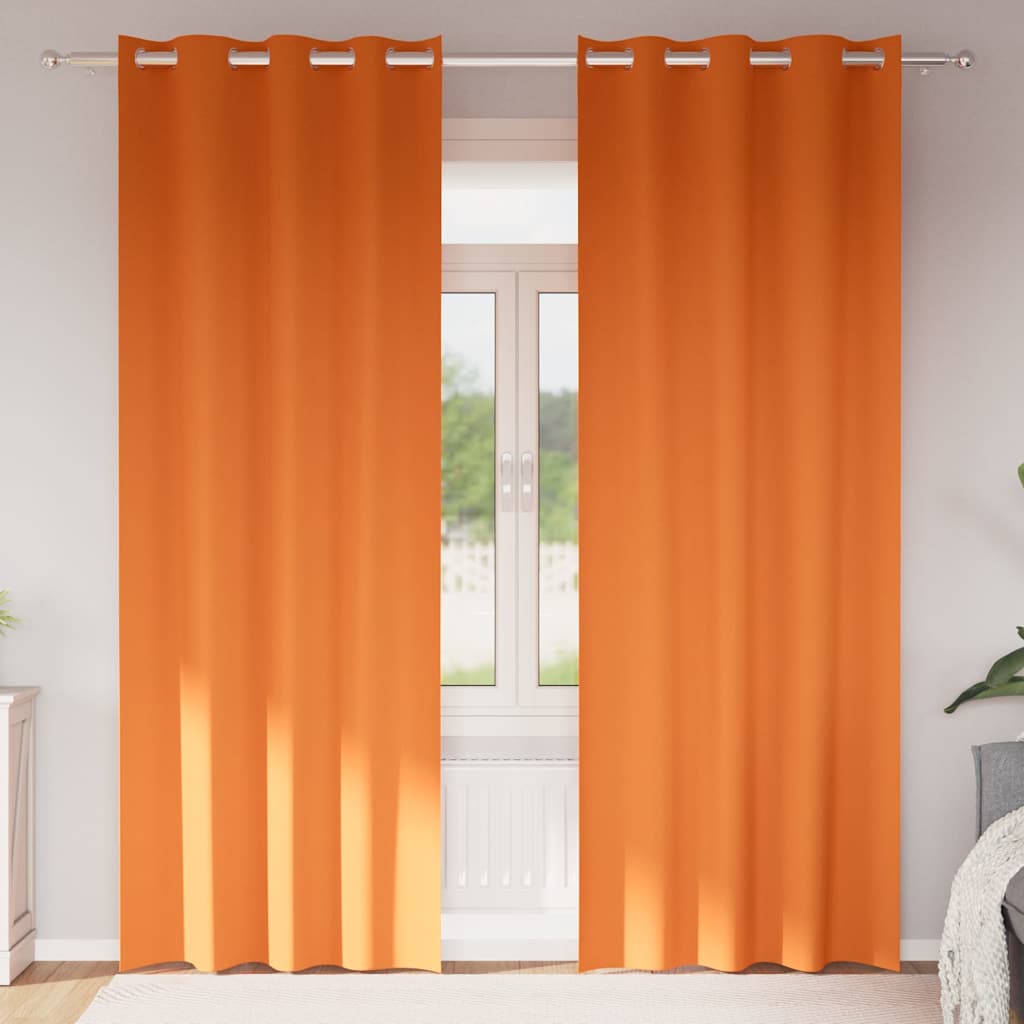 vidaXL Perdele 2 pcs Portocaliu intens 260 x 140 cm Poliester