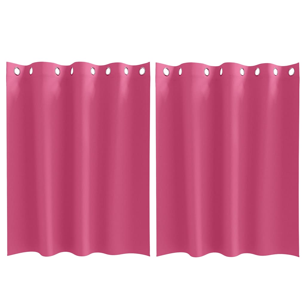 vidaXL Perdele cu perdele 2 pcs Roz intens 140 x 140 cm Poliester vidaXL Perdele cu perdele 2 pcs Roz intens 140 x 140 cm Poliester