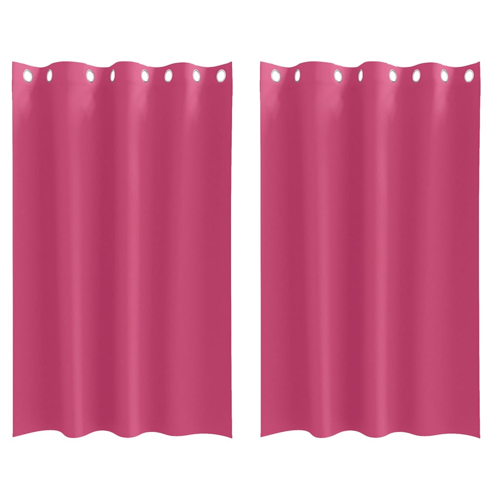 vidaXL Perdele cu perdele 2 pcs Roz intens 175 x 140 cm Poliester vidaXL Perdele cu perdele 2 pcs Roz intens 175 x 140 cm Poliester