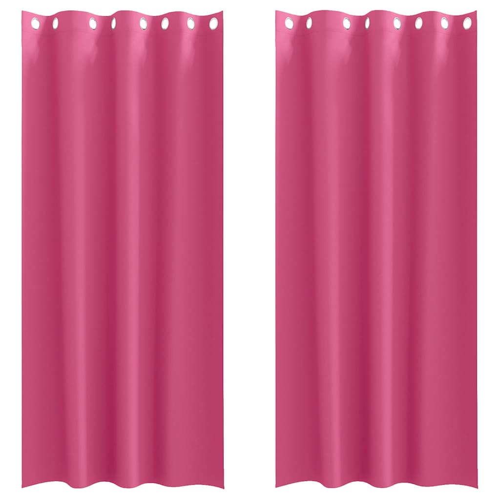 vidaXL Perdele cu perdele 2 pcs Roz intens 260 x 140 cm Poliester