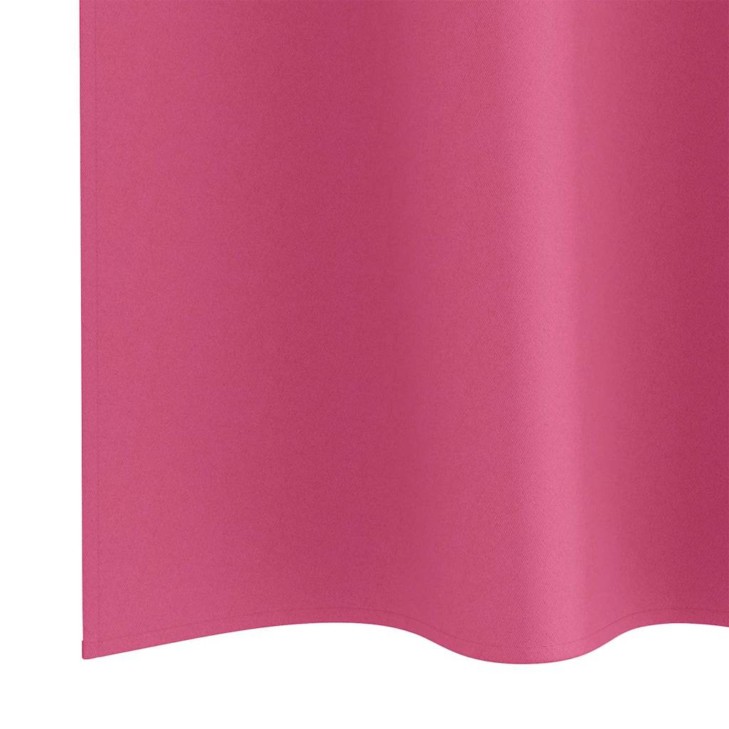 vidaXL Perdele cu perdele 2 pcs Roz intens 260 x 140 cm Poliester