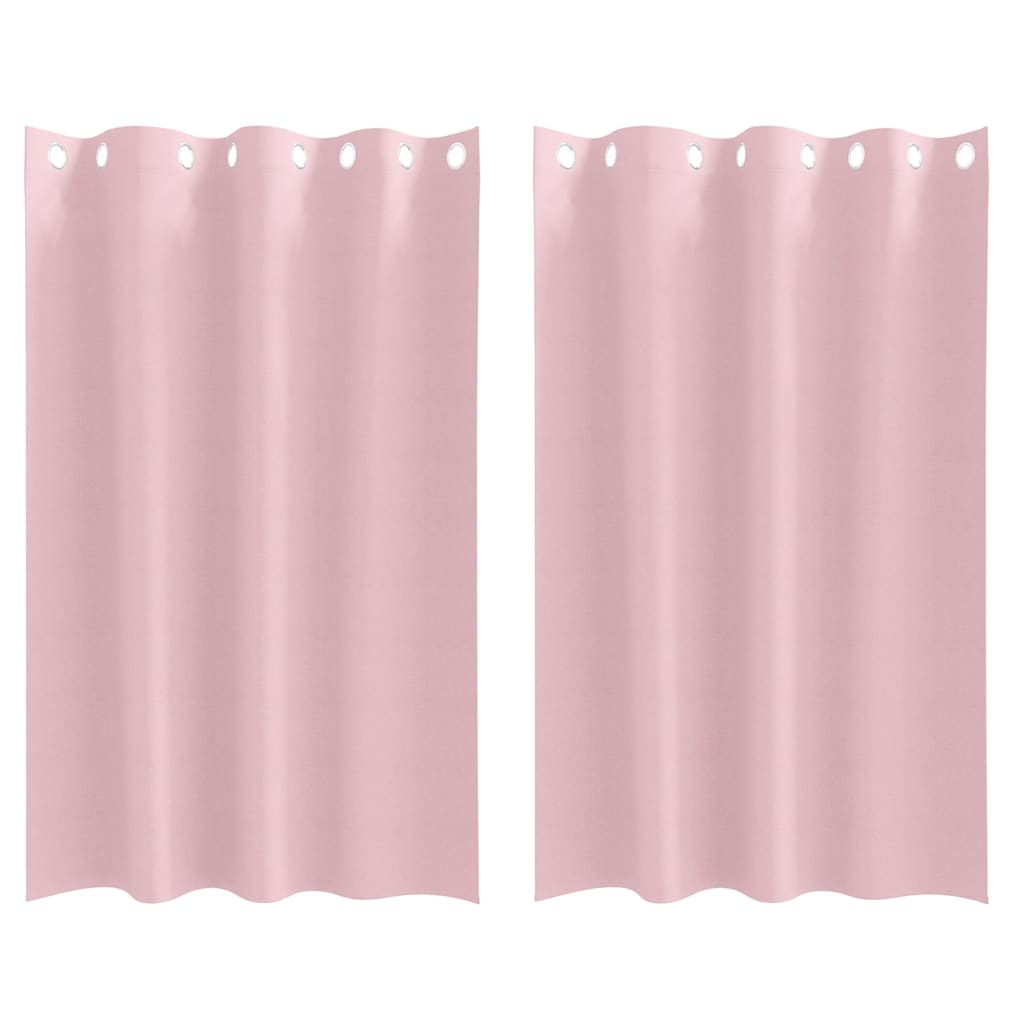 vidaXL Perdele cu perdele 2 pcs Roz bebeluș 175 x 140 cm Poliester
