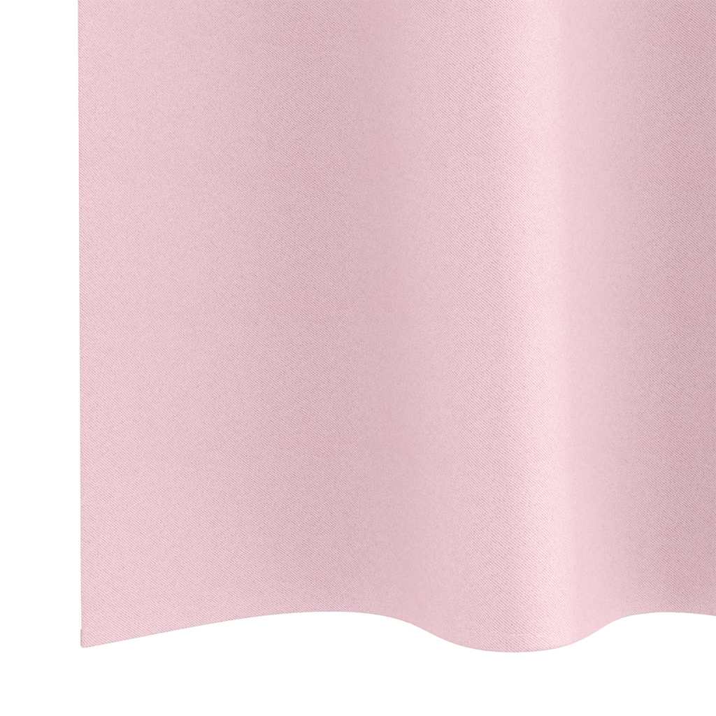 vidaXL Perdele cu perdele 2 pcs Roz bebeluș 175 x 140 cm Poliester