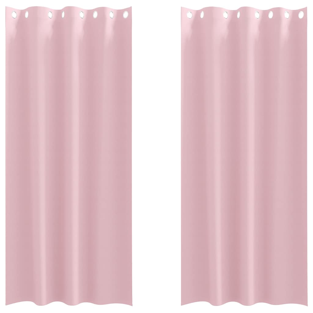 vidaXL Perdele cu perdele 2 pcs Roz bebeluș 225 x 140 cm Poliester vidaXL Perdele cu perdele 2 pcs Roz bebeluș 225 x 140 cm Poliester