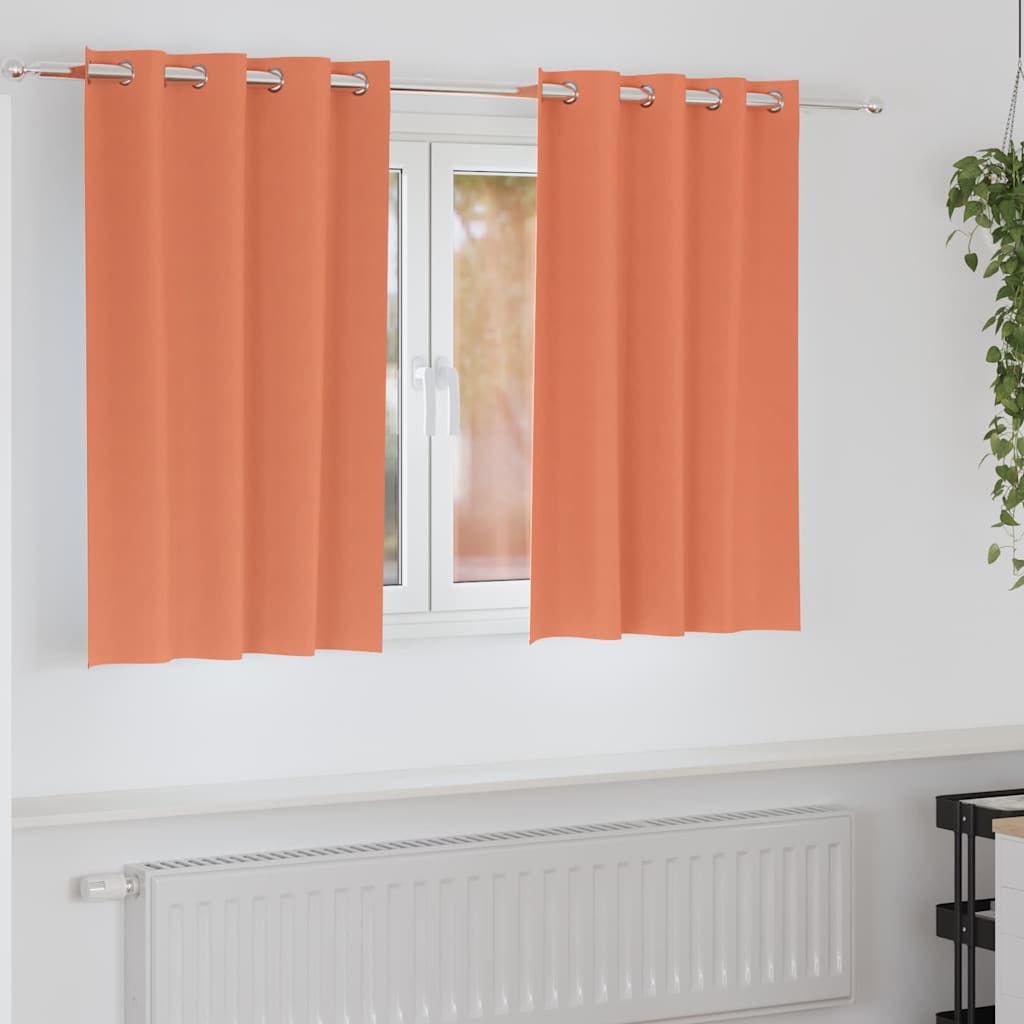 vidaXL Perdele cu perdele 2 pcs Terracota 140 x 140 cm Poliester