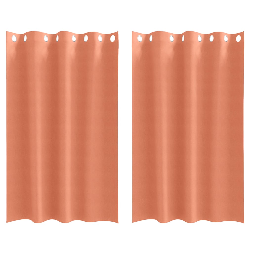 vidaXL Perdele cu perdele 2 pcs Terracota 175 x 140 cm Poliester
