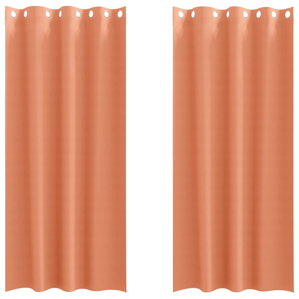 vidaXL Perdele cu perdele 2 pcs Terracota 260 x 140 cm Poliester