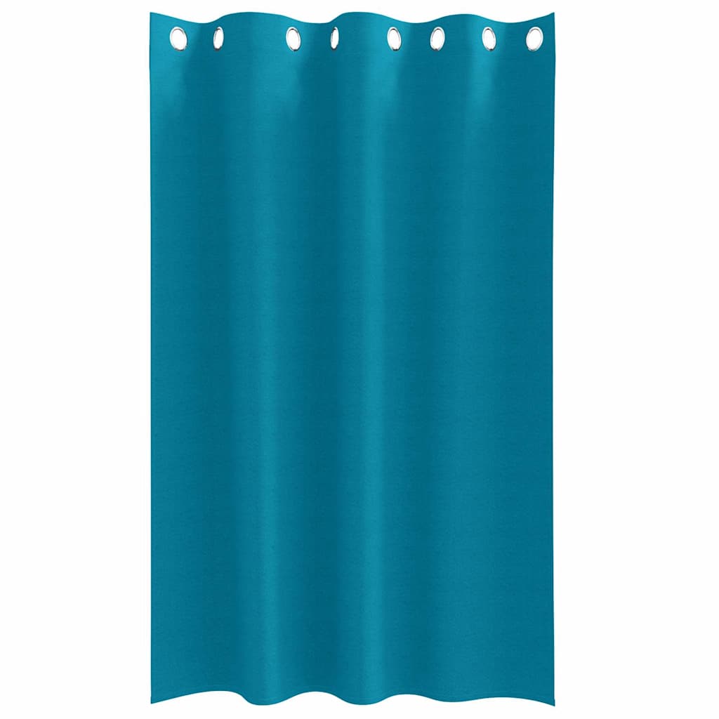 vidaXL Perdele cu perdele 2 pcs Turcoaz 175 x 140 cm Poliester