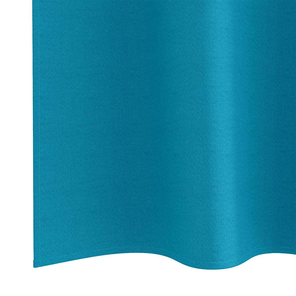 vidaXL Perdele cu perdele 2 pcs Turcoaz 245 x 140 cm Poliester