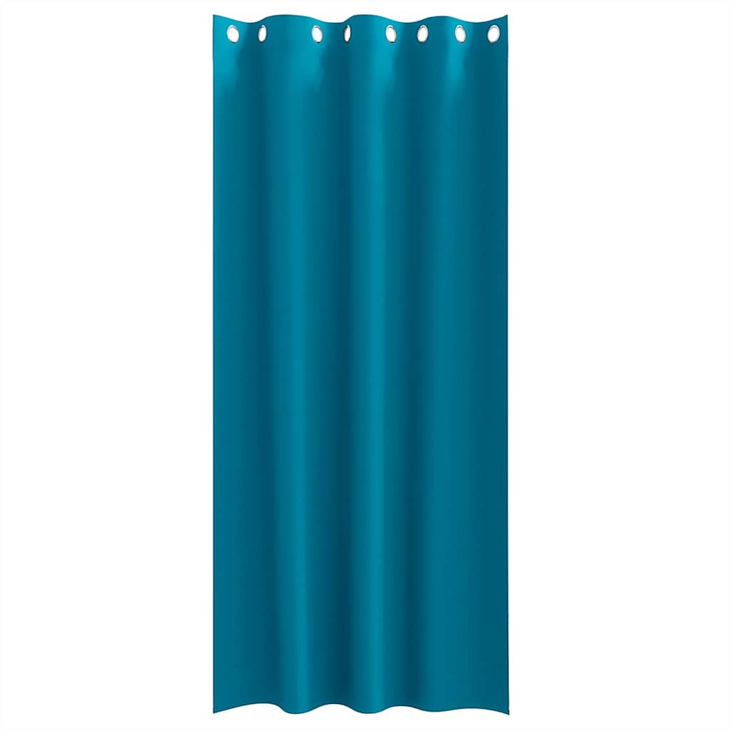 vidaXL Perdele cu perdele 2 pcs Turcoaz 260 x 140 cm Poliester