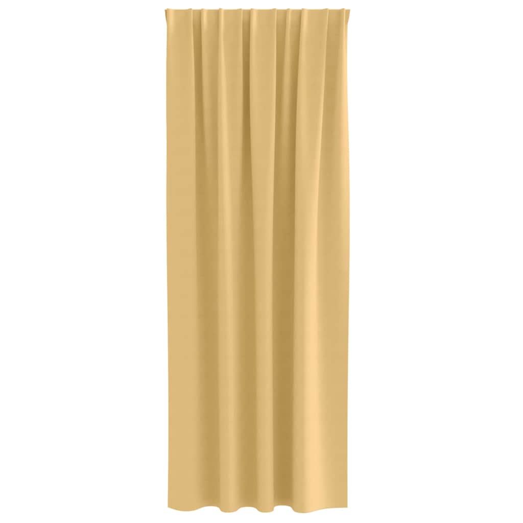 vidaXL Perdele cu perdele 2 pcs Bej 225 x 140 cm Poliester