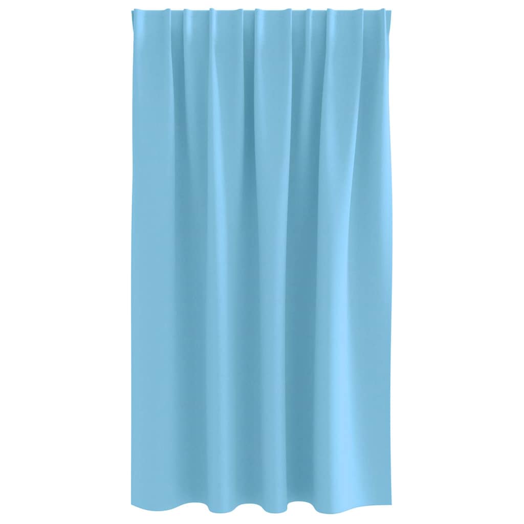 vidaXL Perdele cu perdele 2 pcs Albastru deschis Poliester vidaXL Perdele cu perdele 2 pcs Albastru deschis Poliester