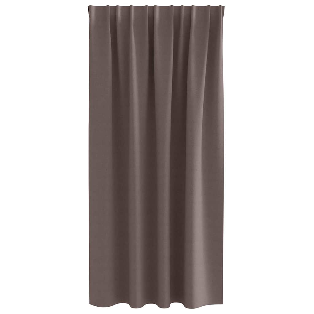vidaXL Perdele Opaque cu Inel 2 pcs Maro închis 175 x 140 cm Poliester