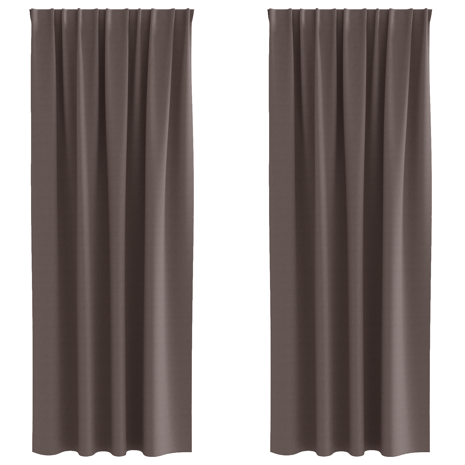 vidaXL Perdele opace 2 pcs Maro închis 245 x 140 cm Poliester