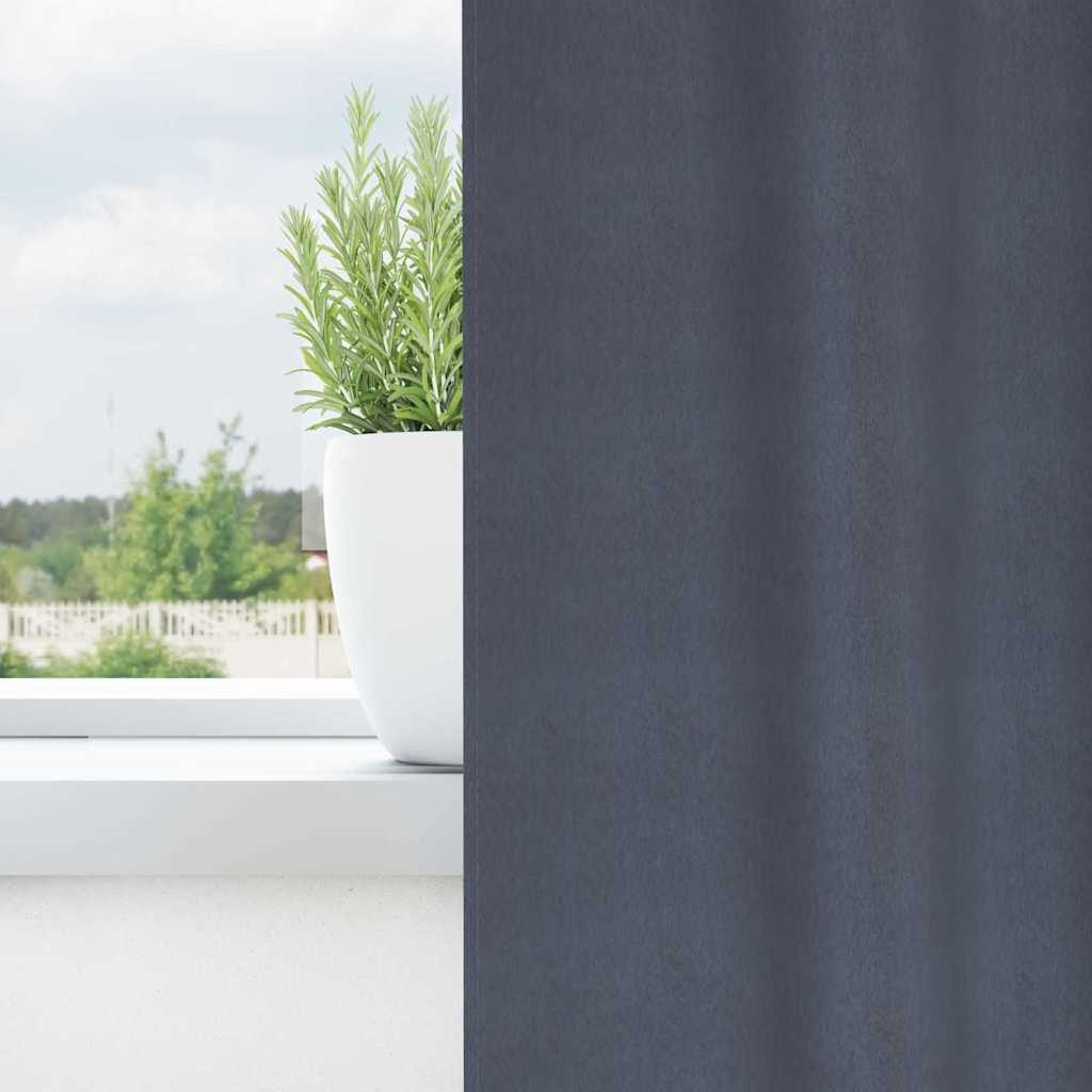 vidaXL Perdele Opaque cu Inel 2 pcs Antracit 225 x 140 cm Poliester