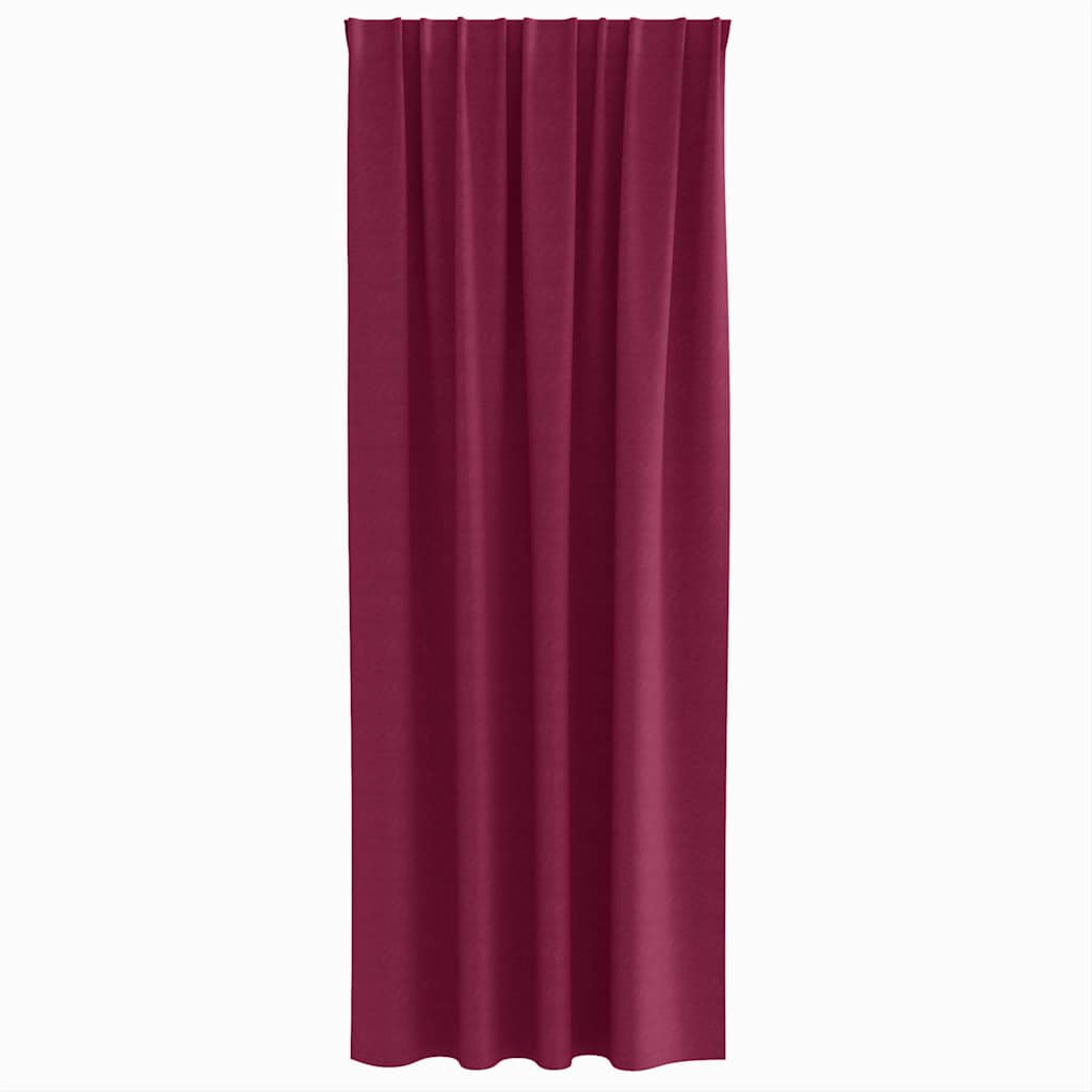 vidaXL Perdele cu perdele 2 pcs Roșu Vin 260 x 140 cm Poliester vidaXL Perdele cu perdele 2 pcs Roșu Vin 260 x 140 cm Poliester