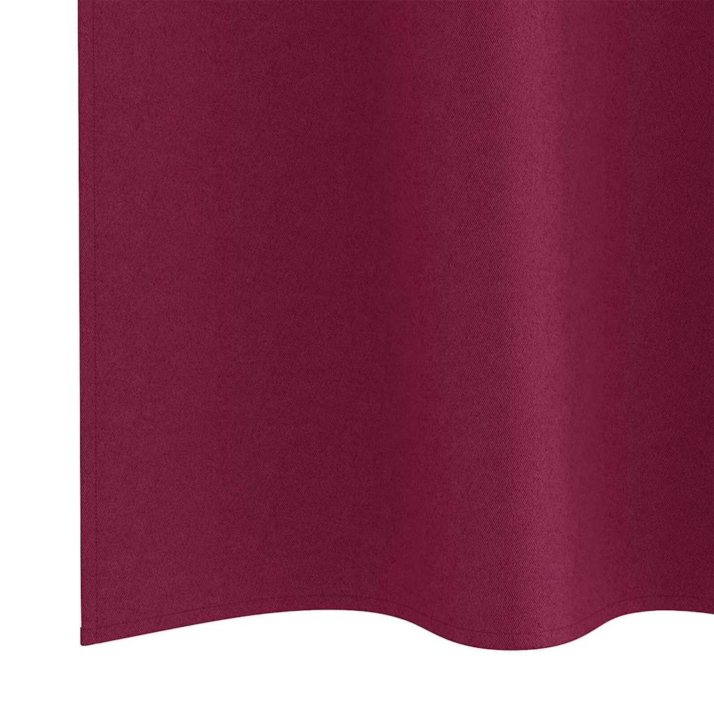 vidaXL Perdele cu perdele 2 pcs Roșu Vin 260 x 140 cm Poliester vidaXL Perdele cu perdele 2 pcs Roșu Vin 260 x 140 cm Poliester