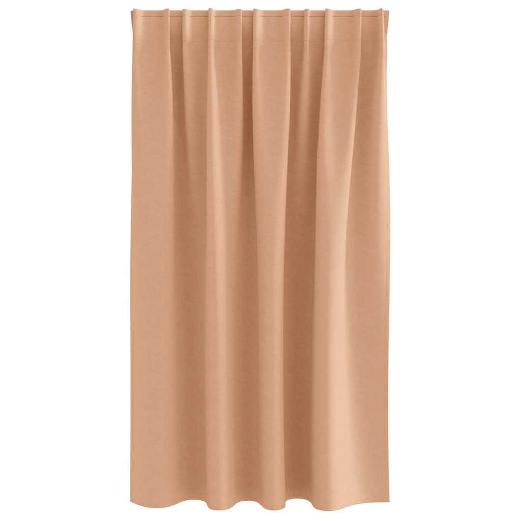 vidaXL Perdele cu perdele 2 pcs Maro deschis 140 x 140 cm Poliester