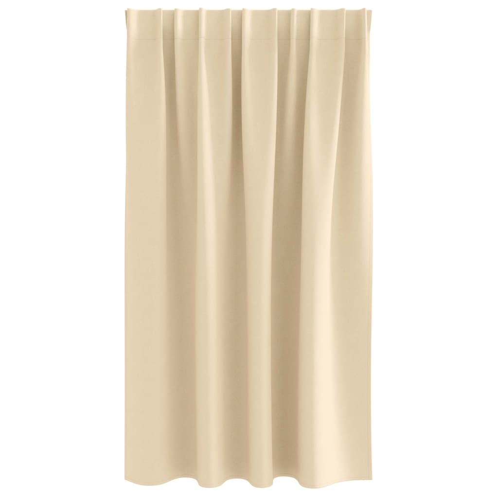 vidaXL Perdele cu perdele 2 pcs Crem 140 x 140 cm Poliester