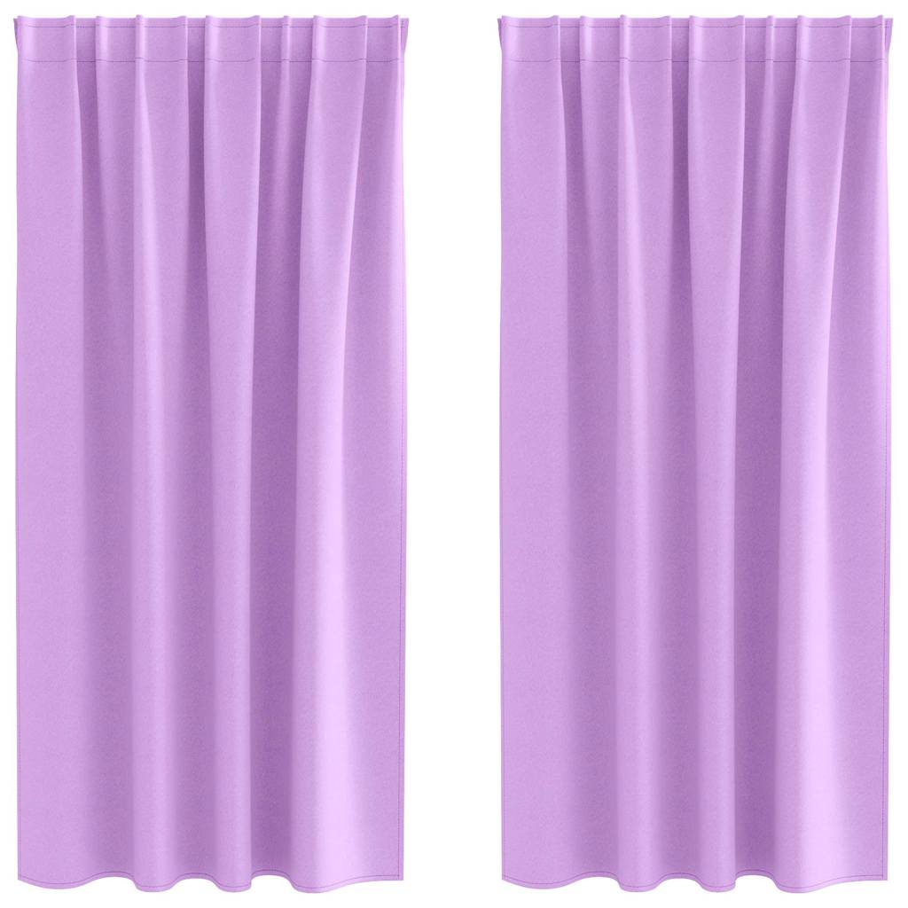 vidaXL Perdele Opaque cu Inel 2 pcs Violet 175 x 140 cm Poliester