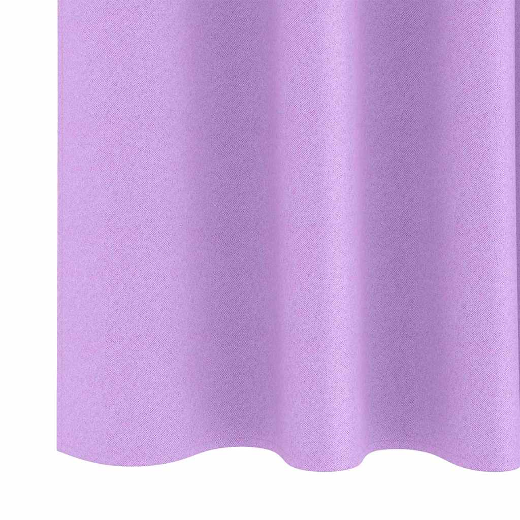 vidaXL Perdele cu perdele 2 pcs Violet 260 x 140 cm Poliester vidaXL Perdele cu perdele 2 pcs Violet 260 x 140 cm Poliester