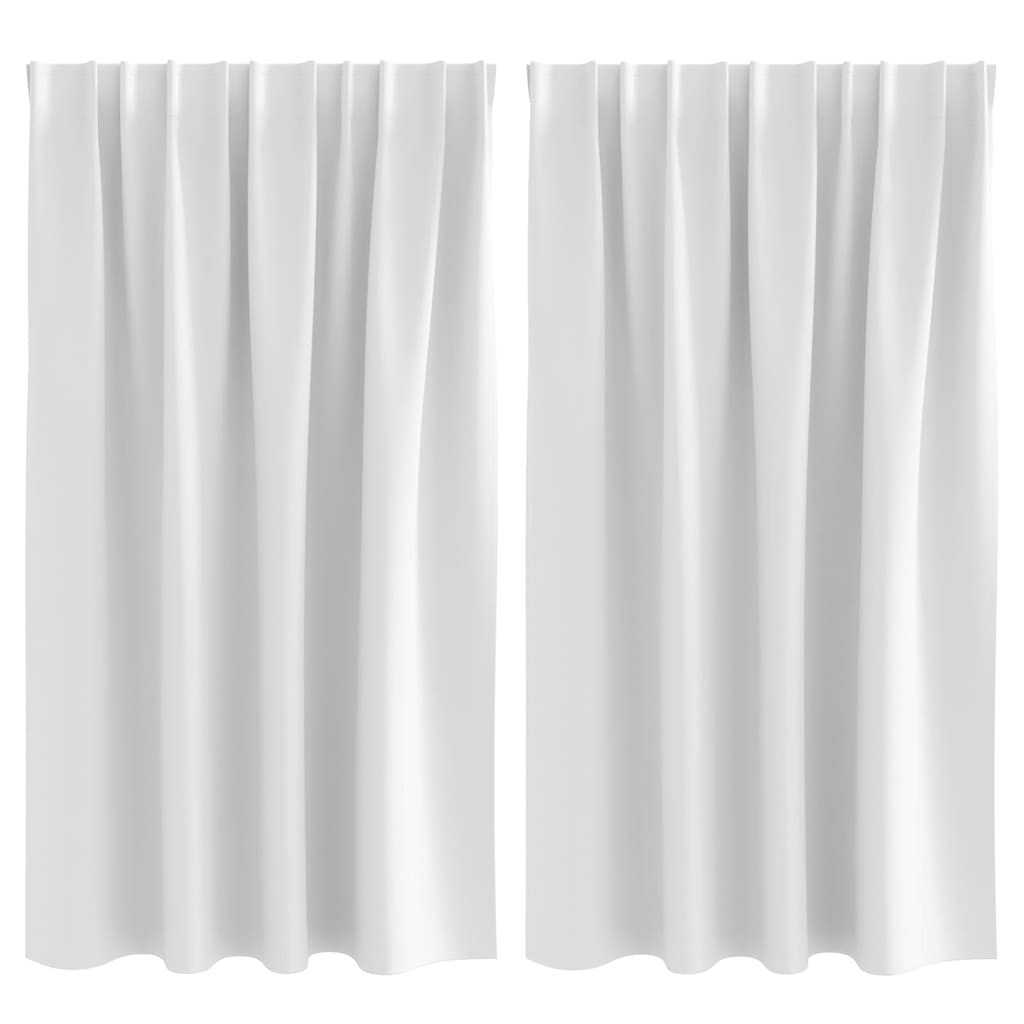 vidaXL Perdele Opaque cu Inel 2 pcs Alb strălucitor 140 x 140 cm