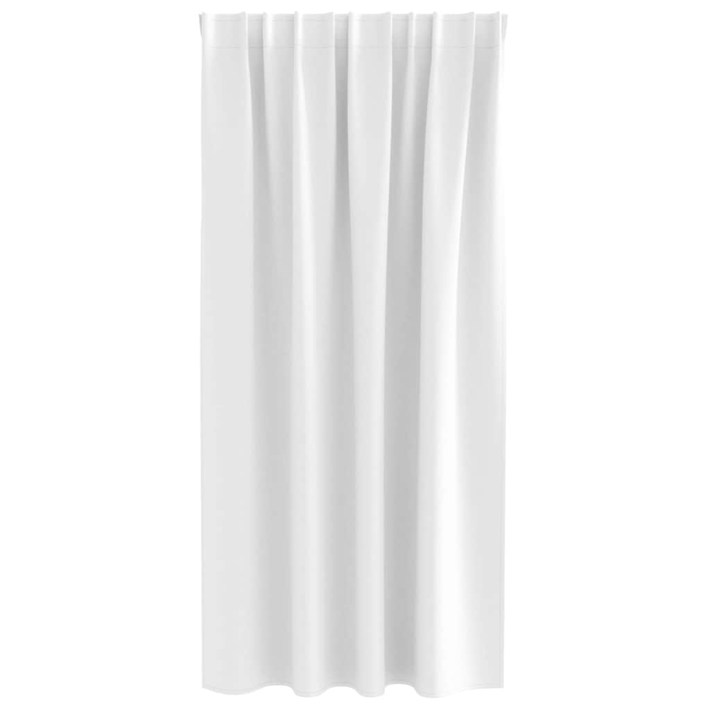 vidaXL Perdele Opaque cu Inel 2 pcs Alb strălucitor 175 x 140 cm