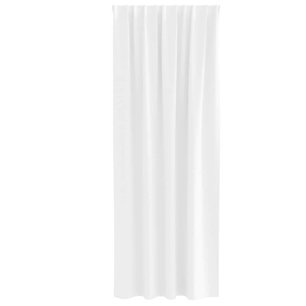 vidaXL Perdele Opaque cu Inel 2 pcs Alb strălucitor 260 x 140 cm