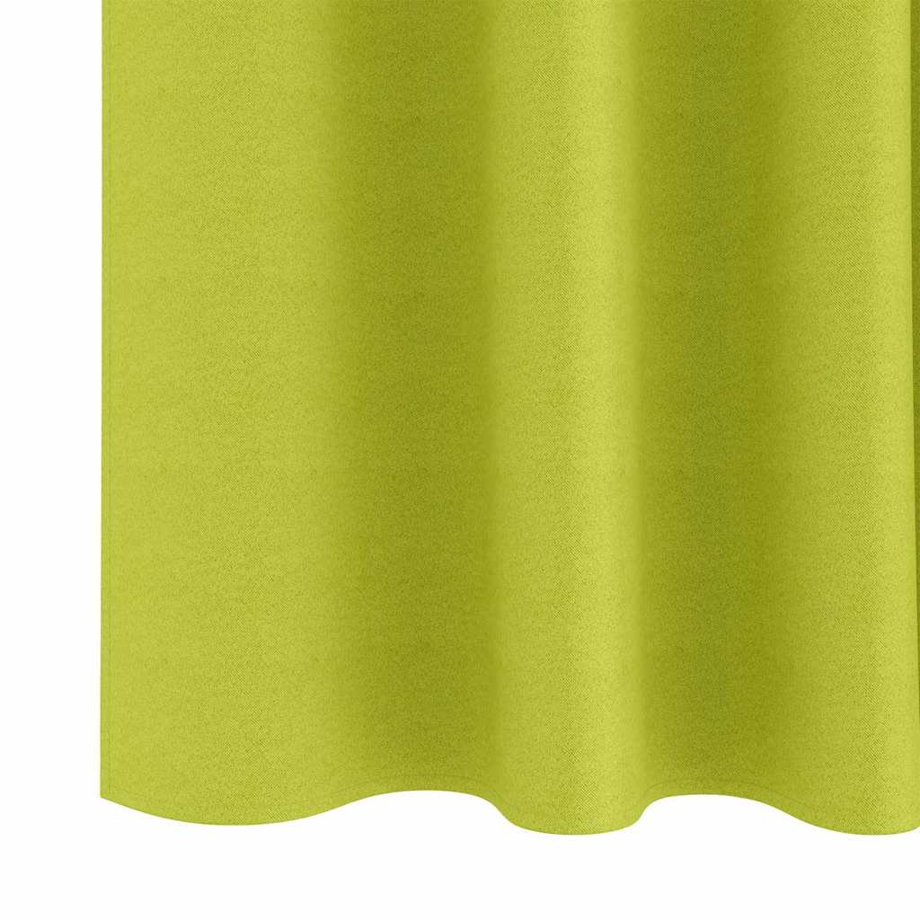 vidaXL Perdele cu perdele 2 pcs Verde măr 140 x 140 cm Poliester vidaXL Perdele cu perdele 2 pcs Verde măr 140 x 140 cm Poliester