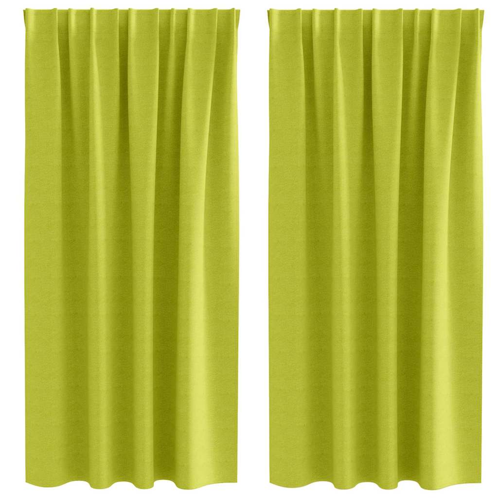 vidaXL Perdele Opaque cu Inel 2 pcs Verde 175 x 140 cm Poliester