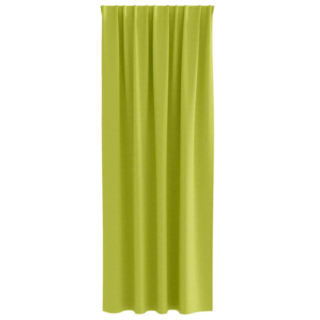 vidaXL Perdele cu perdele 2 pcs Verde măr 245 x 140 cm Poliester vidaXL Perdele cu perdele 2 pcs Verde măr 245 x 140 cm Poliester