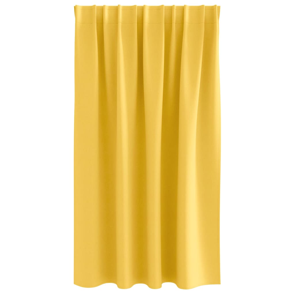vidaXL Perdele Opaque cu Inel 2 pcs Galben muștar 140 x 140 cm