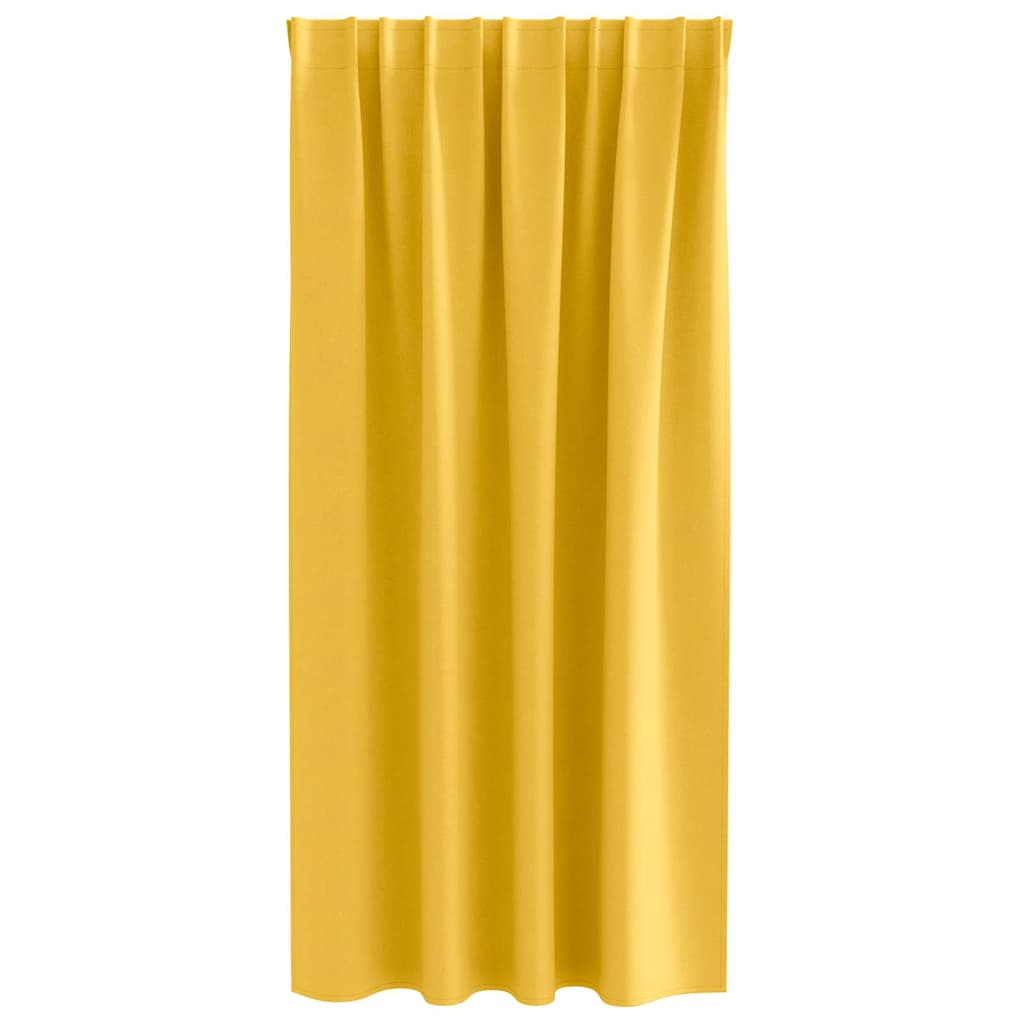vidaXL Perdele Opaque cu Inel 2 pcs Galben muștar 175 x 140 cm
