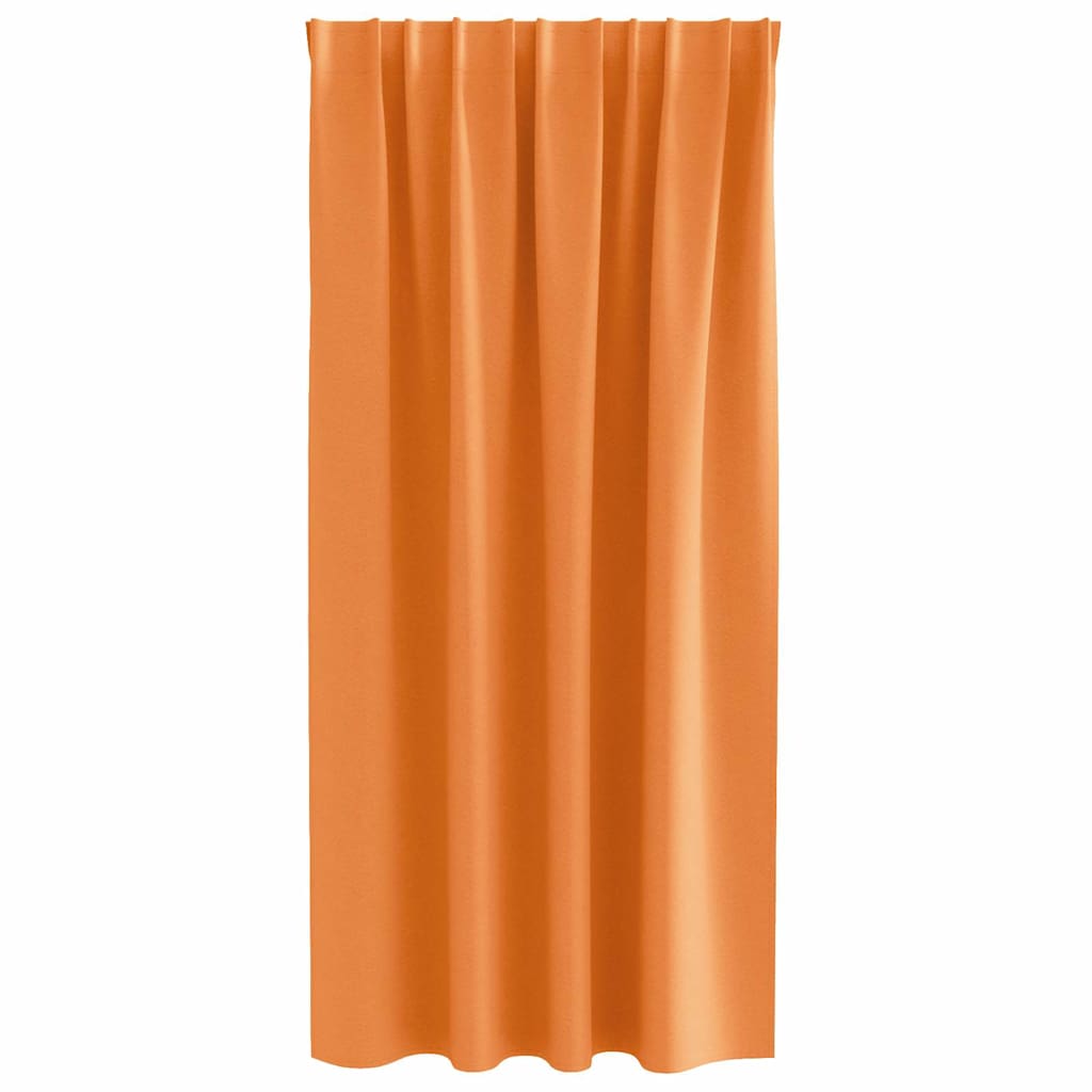 vidaXL Perdele Opaque cu Inel 2 pcs Portocaliu 175 x 140 cm Poliester