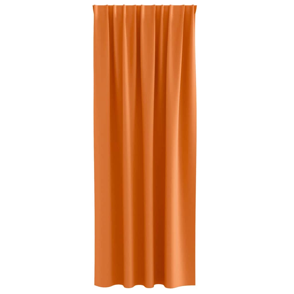 vidaXL Perdele cu perdele 2 pcs Portocaliu intens Poliester