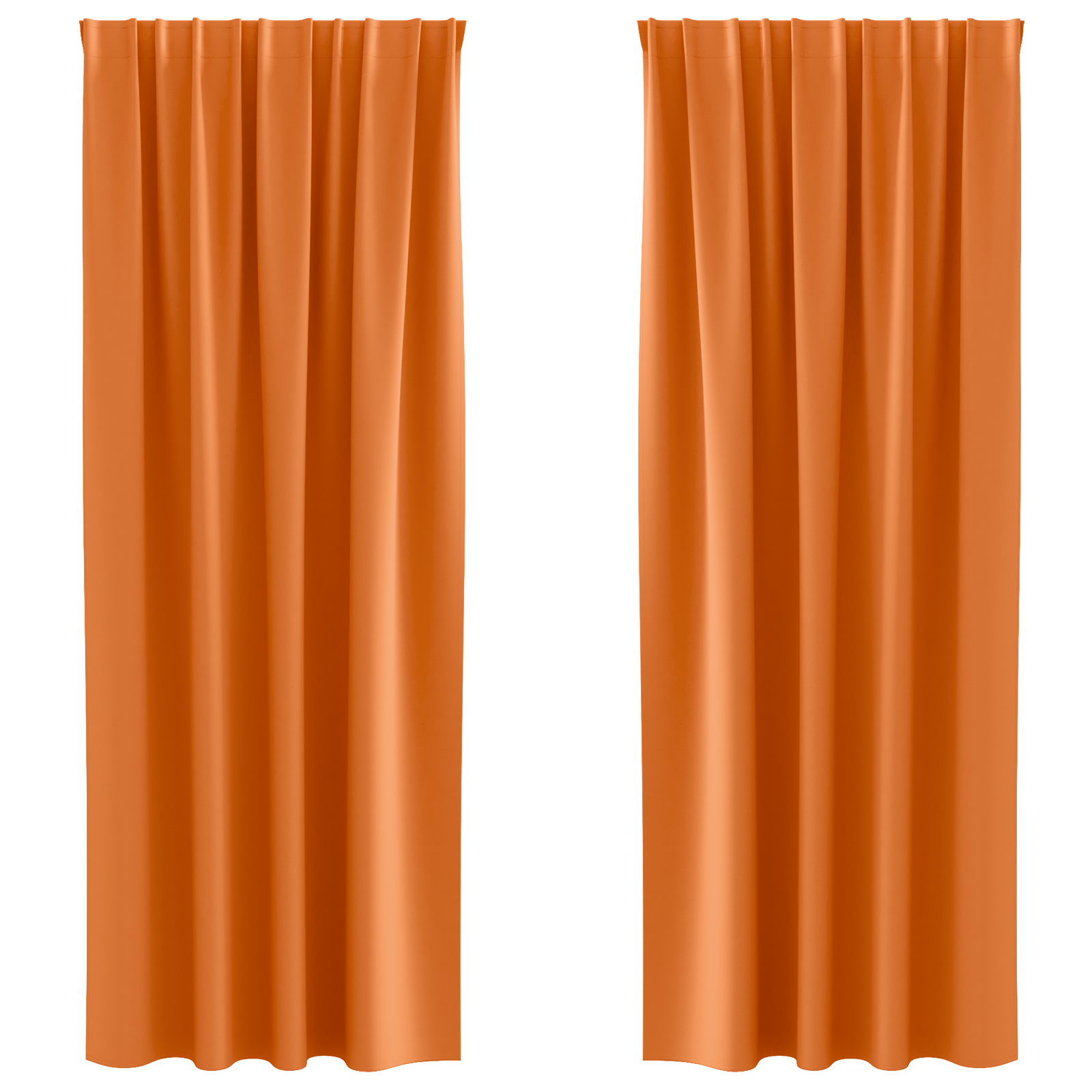 vidaXL Perdele Opaque cu Inel 2 pcs Portocalie Aprinsă 260 x 140 cm
