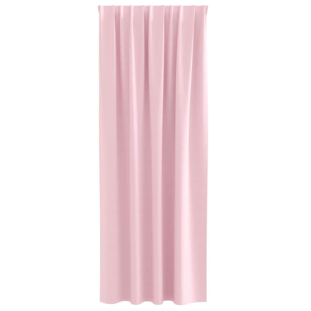 vidaXL Perdele cu perdele 2 pcs Roz bebeluș 245 x 140 cm Poliester vidaXL Perdele cu perdele 2 pcs Roz bebeluș 245 x 140 cm Poliester