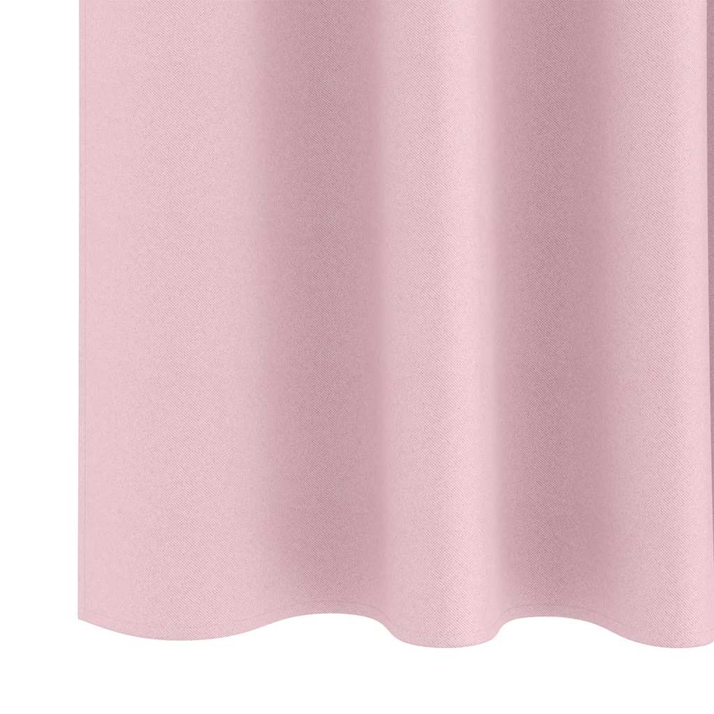 vidaXL Perdele cu perdele 2 pcs Roz bebeluș 260 x 140 cm Poliester