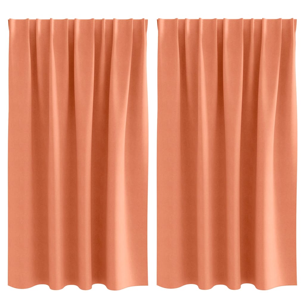 vidaXL Perdele cu perdele 2 pcs Terracota 140 x 140 cm Poliester
