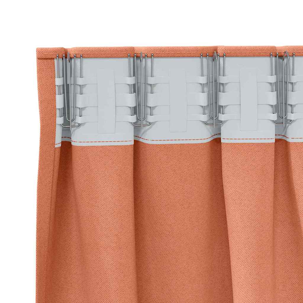 vidaXL Perdele cu perdele 2 pcs Terracota 140 x 140 cm Poliester