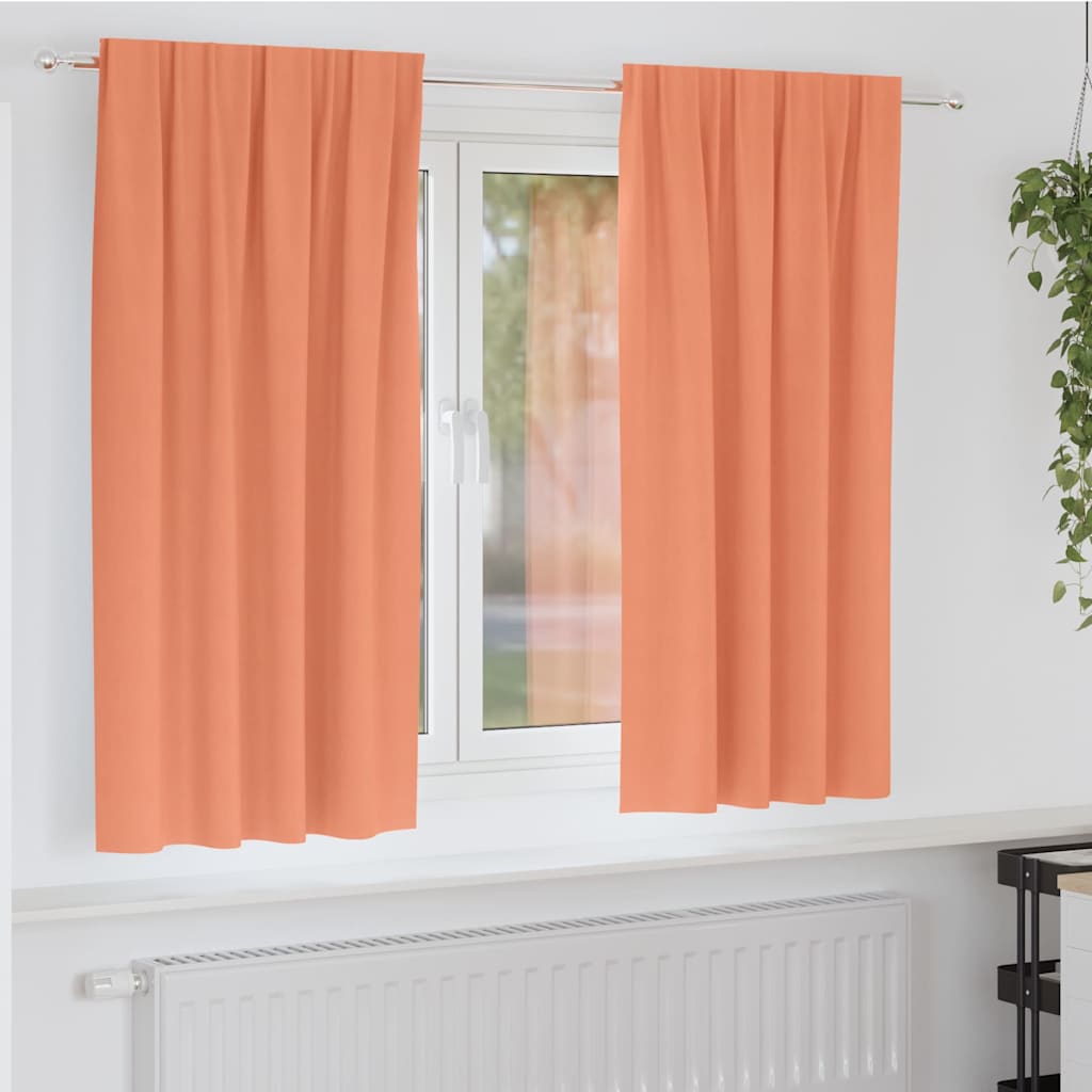 vidaXL Perdele Opaque cu Inel 2 pcs Terracota 175 x 140 cm Poliester