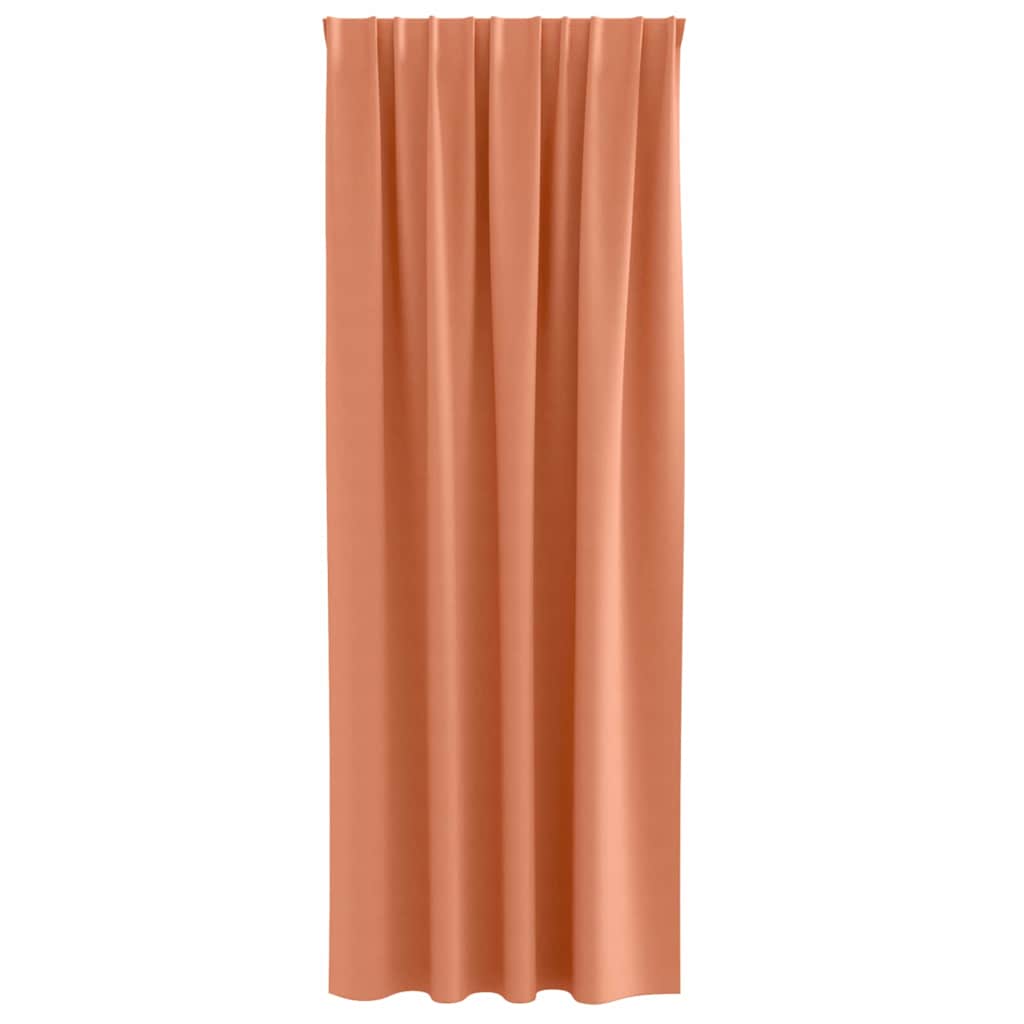vidaXL Perdele cu perdele 2 pcs Terracota 225 x 140 cm Poliester