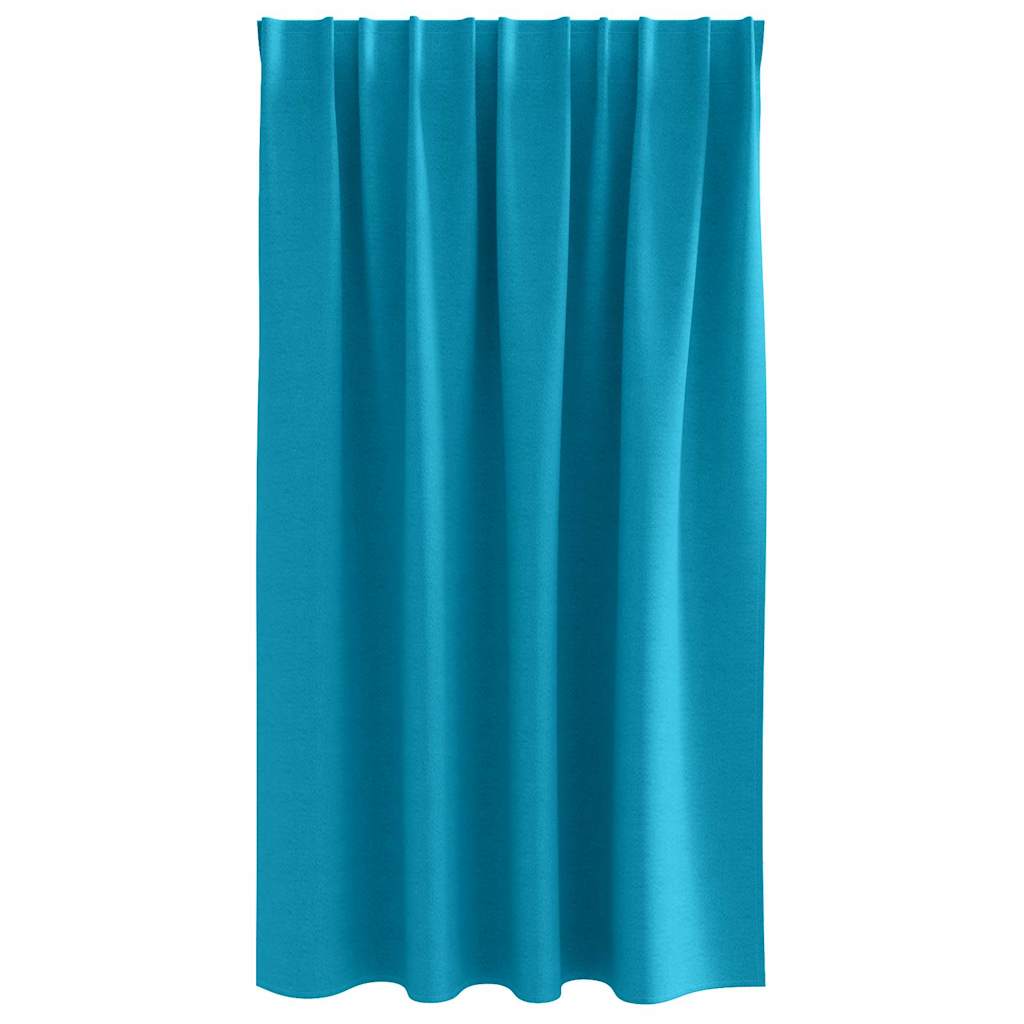 vidaXL Perdele cu perdele 2 pcs Turcoaz 140 x 140 cm Poliester