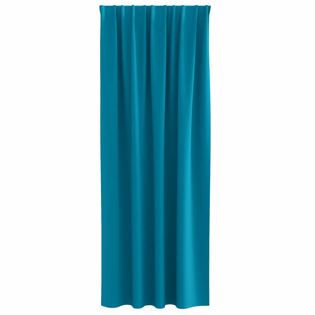 vidaXL Perdele cu perdele 2 pcs Turcoaz 245 x 140 cm Poliester
